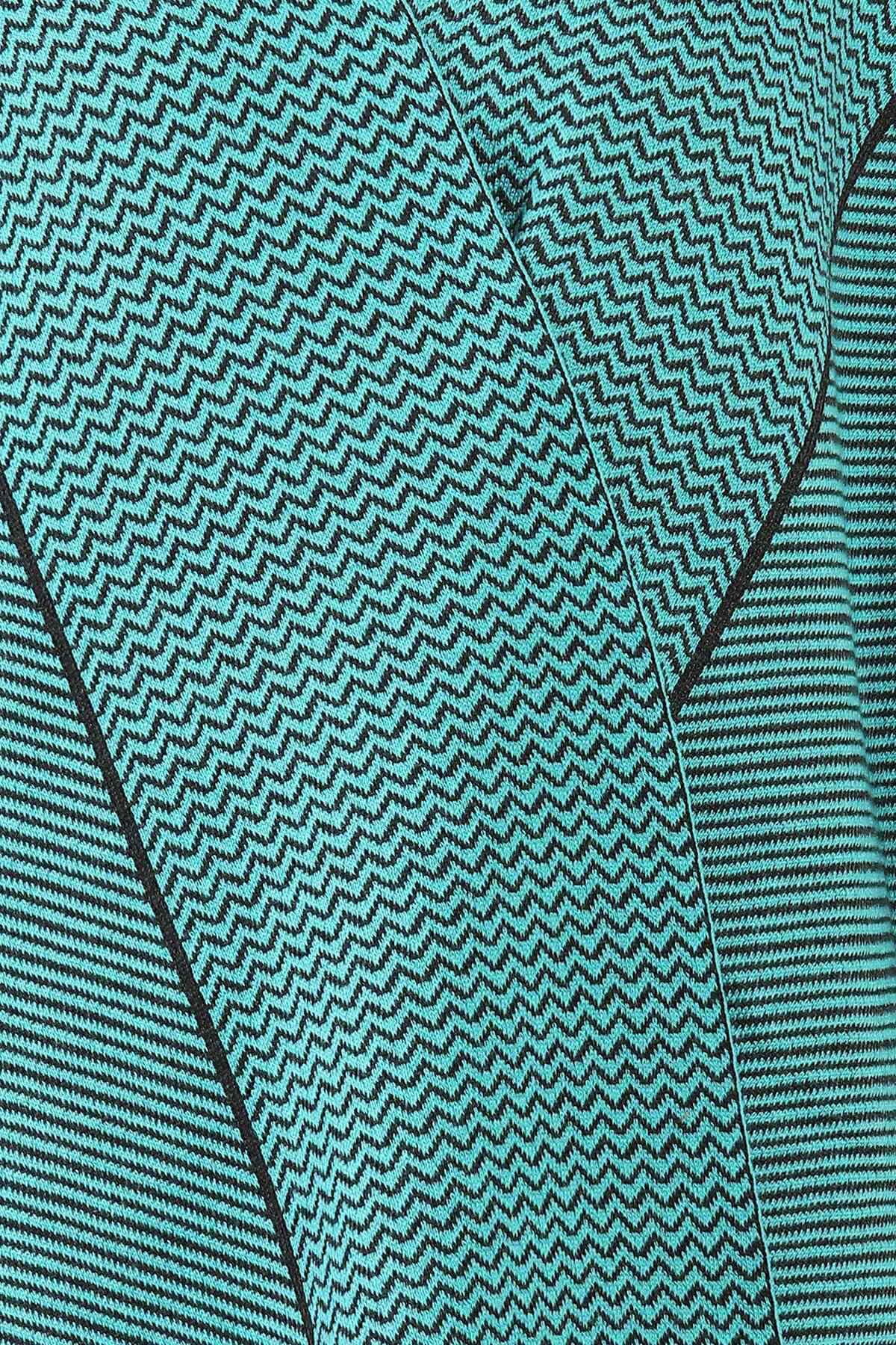 Soch Turquoise Blue Viscose Shrug with Woven Designs