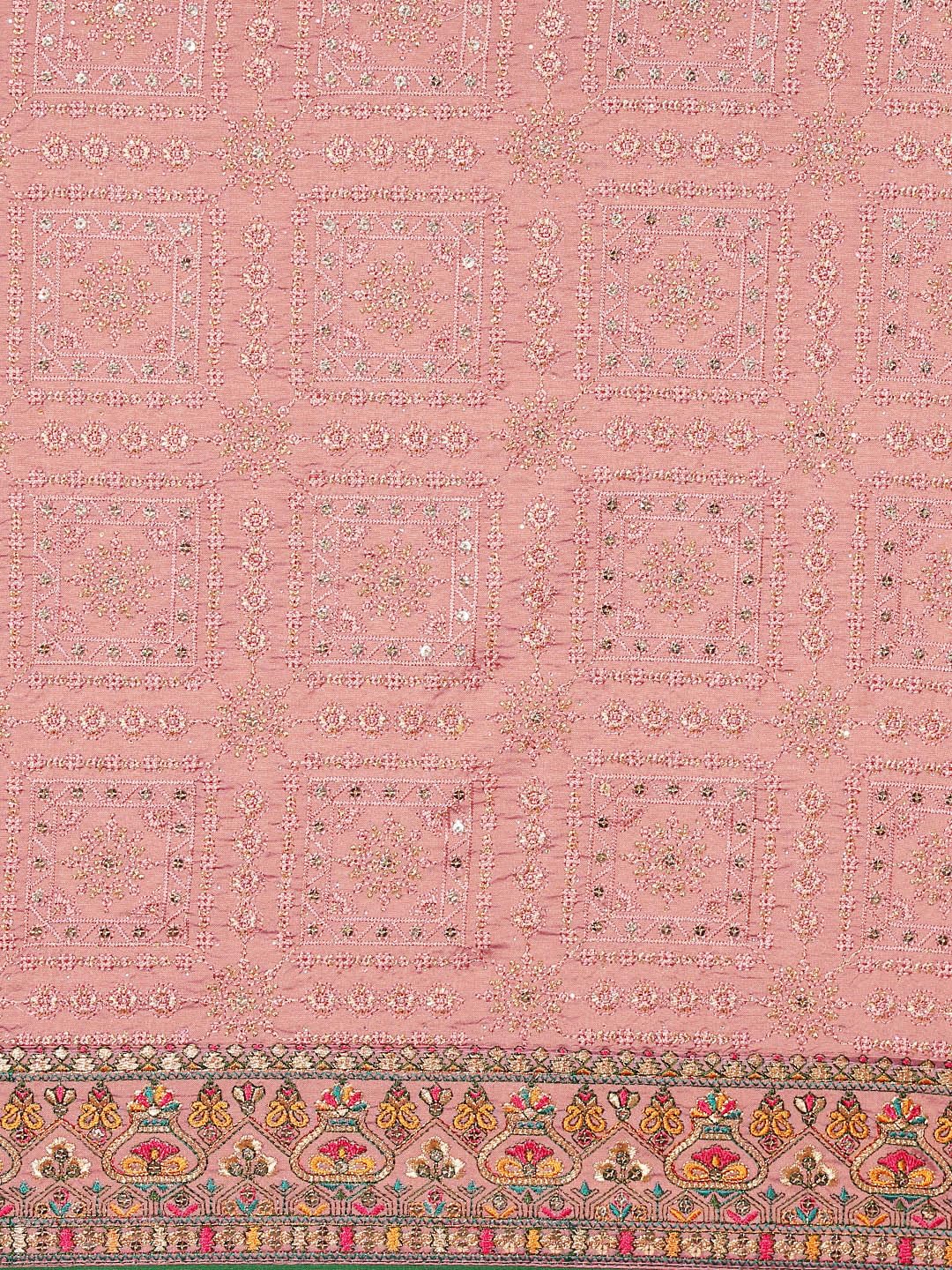 MOHEY Purple Art Silk Embroidery|Stone Work Saree for Women