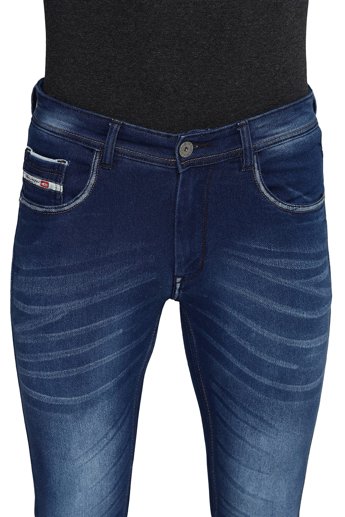 Allen Cooper Denim Jeans for Men(47-30) Dark Blue