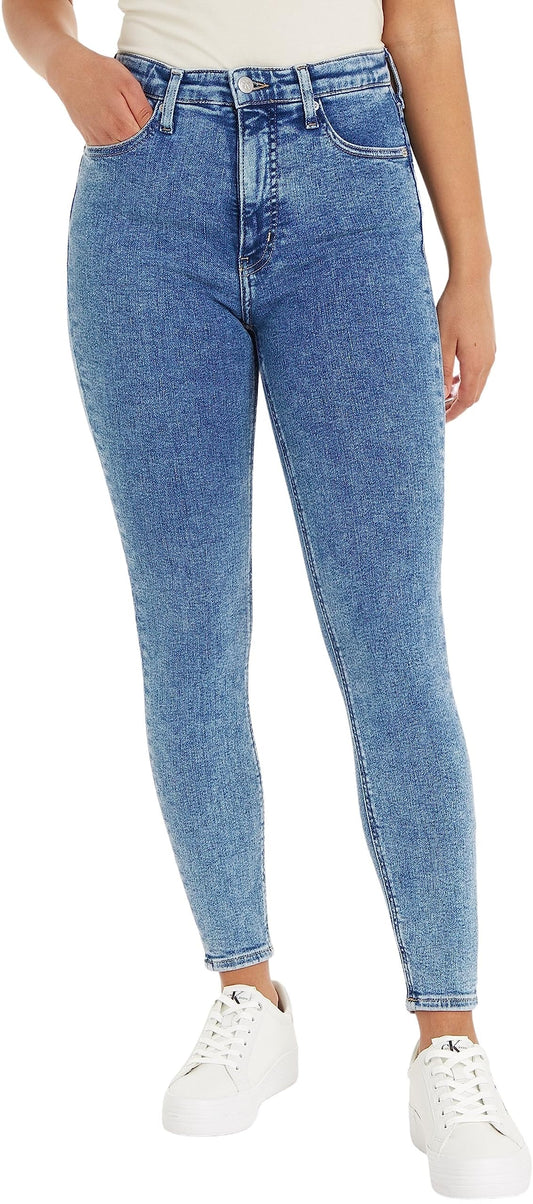 Calvin Klein Womens Blue Color Jeans (26)