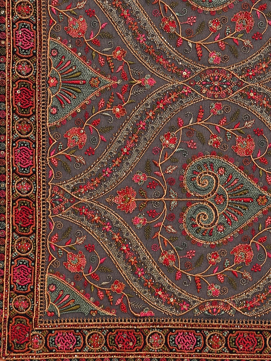 MOHEY Women's Blue Georgette Embroidery|Stone Work Saree with Blouse Piece