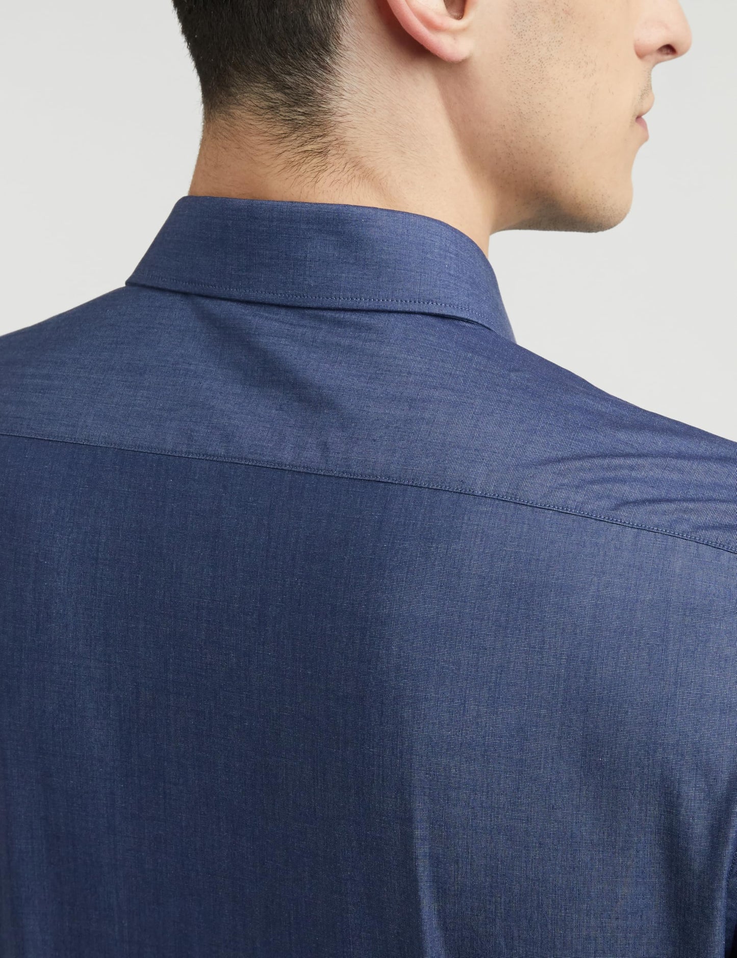 Van Heusen Cotton Men's Slim Fit Formal Shirt (VHSFRSLBJ74217_Navy 44)