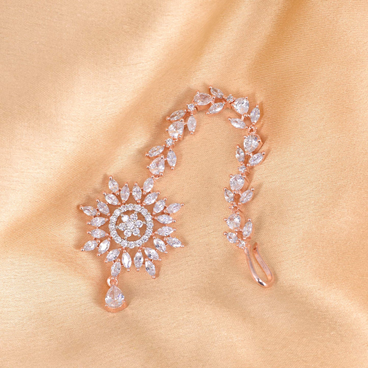 Saraf RS Jewellery-Stylish Maang Tikka Rose & Handcrafted for Women & Girls