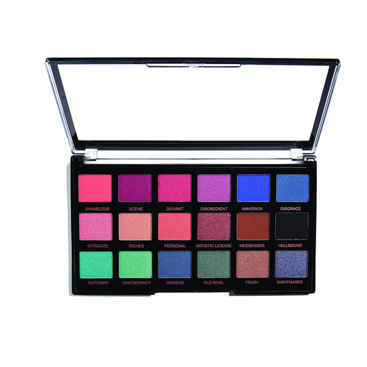 Revolution Pro Regeneration 18 Eyeshadow Palette - Trends Mischief Maker | Matte & Glitter Eyeshadow Palette For Women | Highly Pigmented & Long Lasting Formula | Buttery Soft Eye Shadow