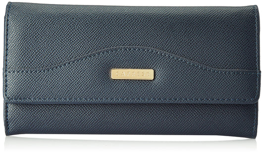 Caprese Faux Leather Womens Taro W Large Navy Wallet