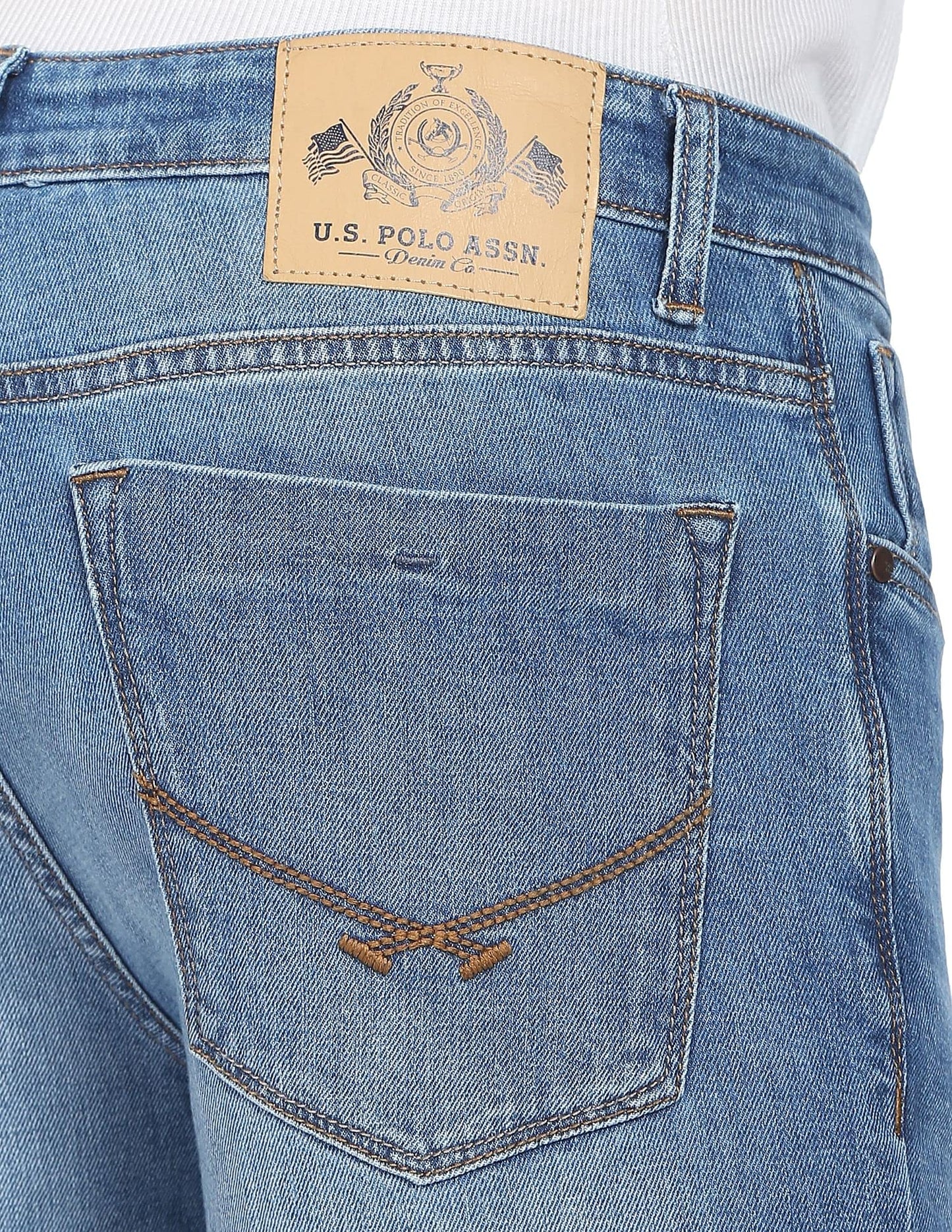 U.S. POLO ASSN. Men's Slim Mid Rise Jeans (Udjc0080_Blue_32)