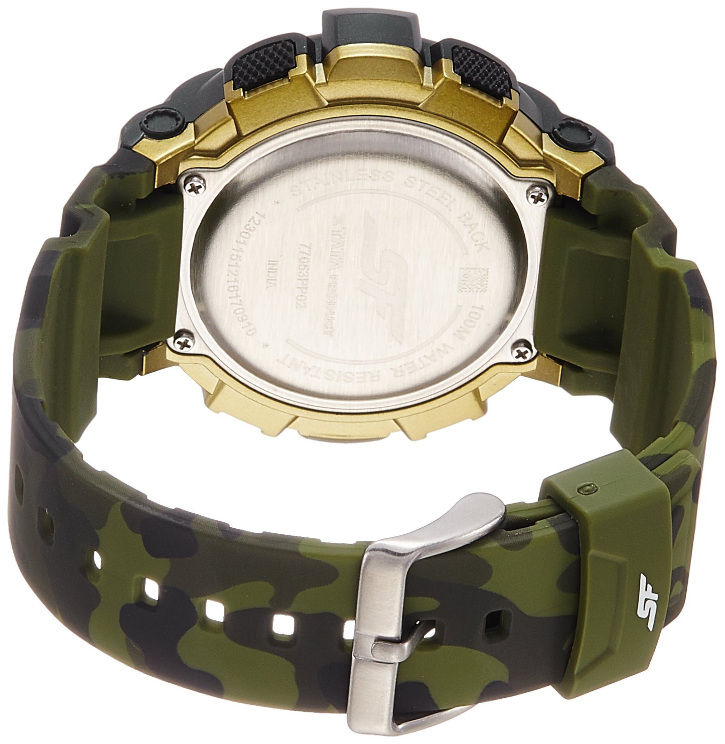 SF Digital Dial Plastic Strap Watch for Men-NP77053PP02
