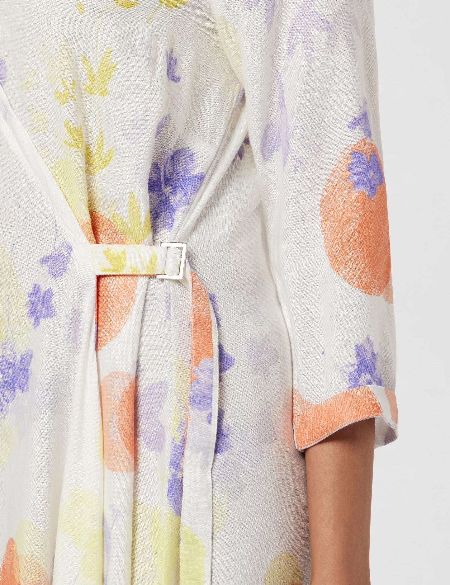 W for Woman Ecru Floral Printed Summer Wrap Dress_23FEW19337-121022_2XL