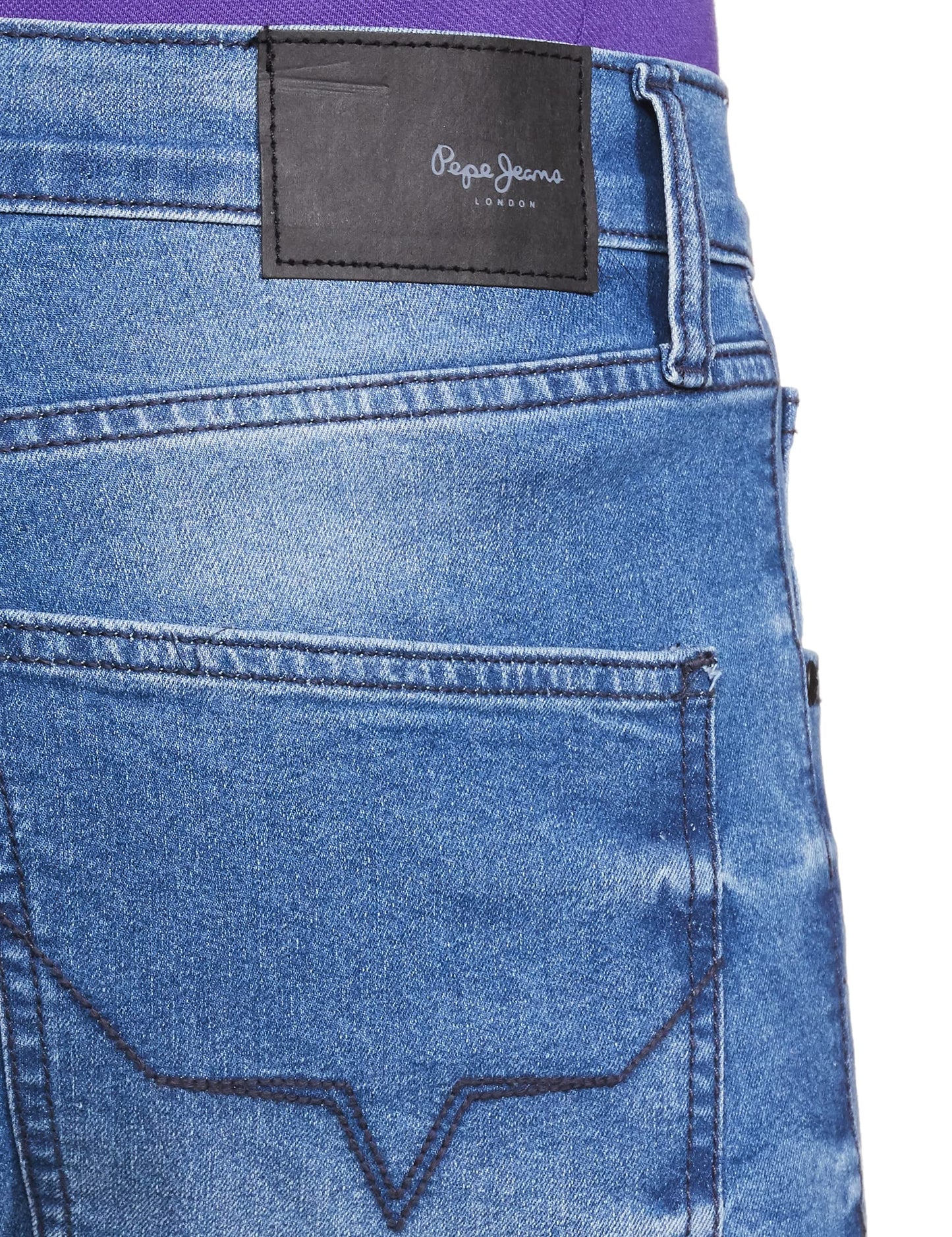 Pepe Jeans Men's Mid Rise Slim Fit Jeans Blue
