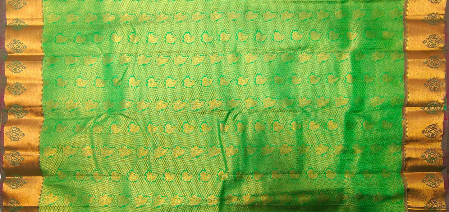 SREE KUMARAN Women's Kanchipuram Silk Pattu Sarees With Blouse (VSK138-2) (VSK147-1)