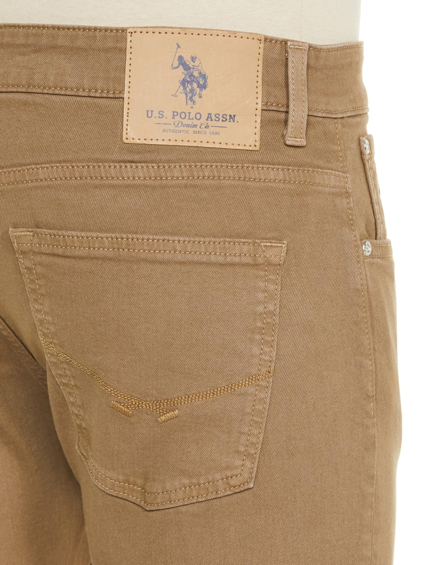U.S. POLO ASSN. Men's Skinny Jeans (UDJENO2032_Khaki