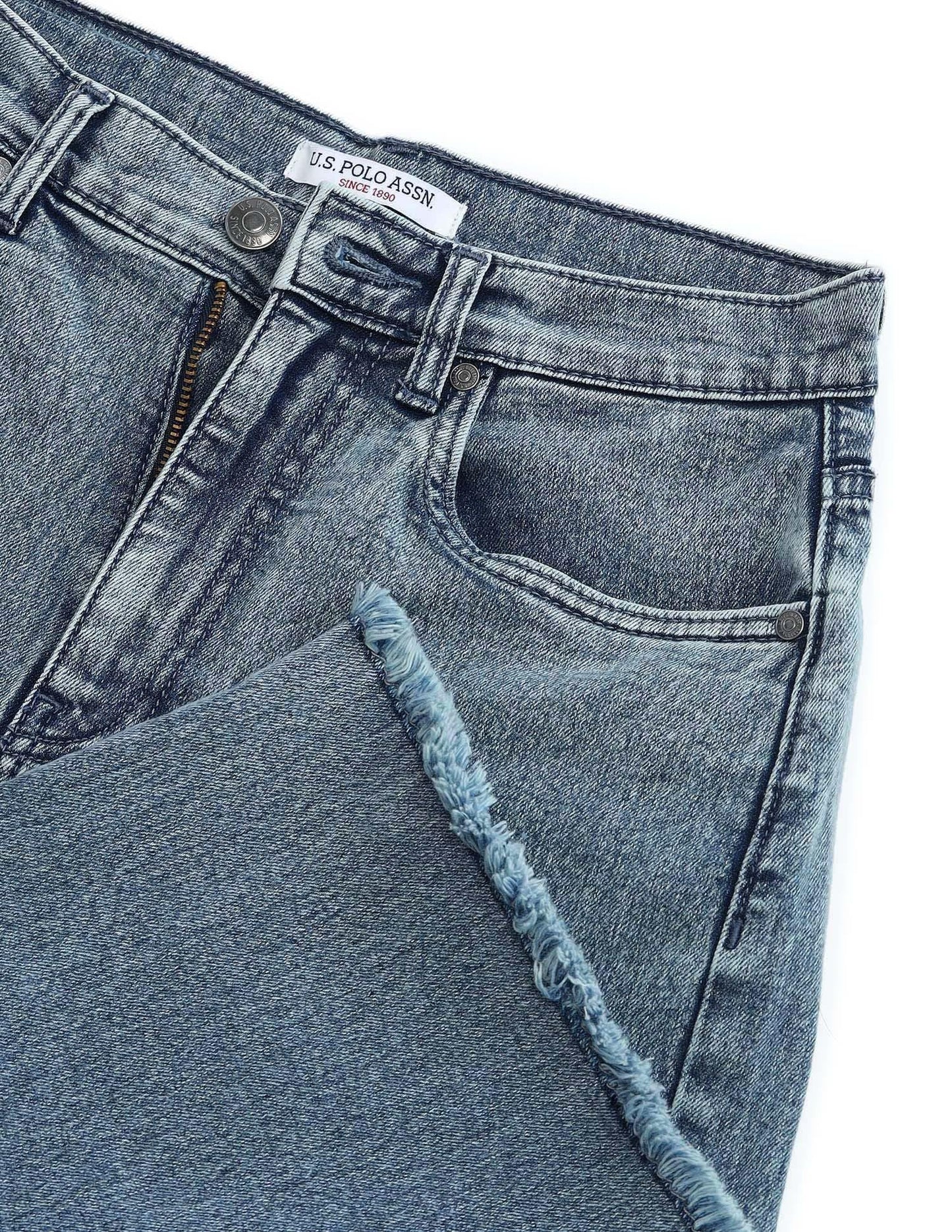 U.S. POLO ASSN. High Rise Wideleg Jeans (UWAW24JEN227_Blue_30)
