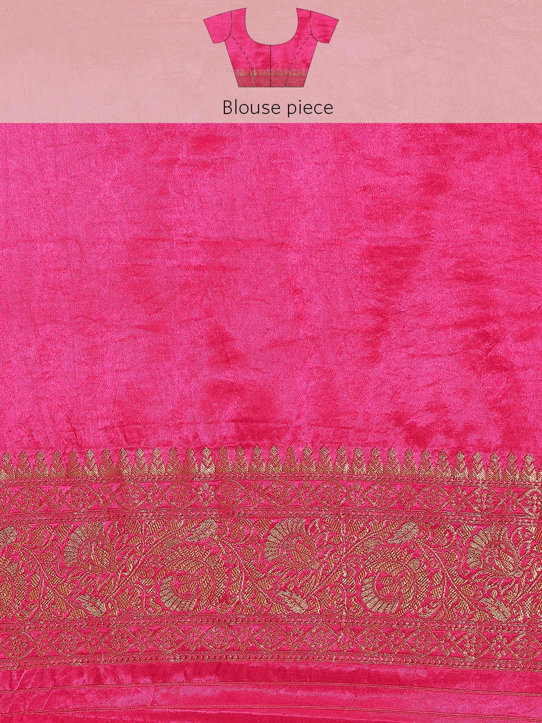 MOHEY Women's Rani Art Silk Embroidered Saree (Rani)