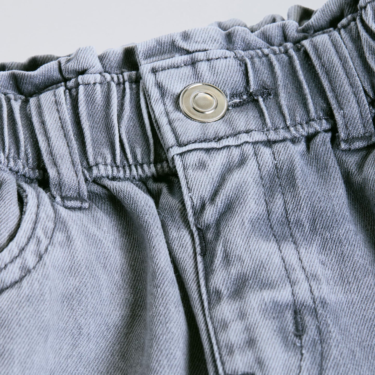 Hopscotch Girls Grey Balloon Fit Cotton Denim Jeans for Ages (3-4 Years)