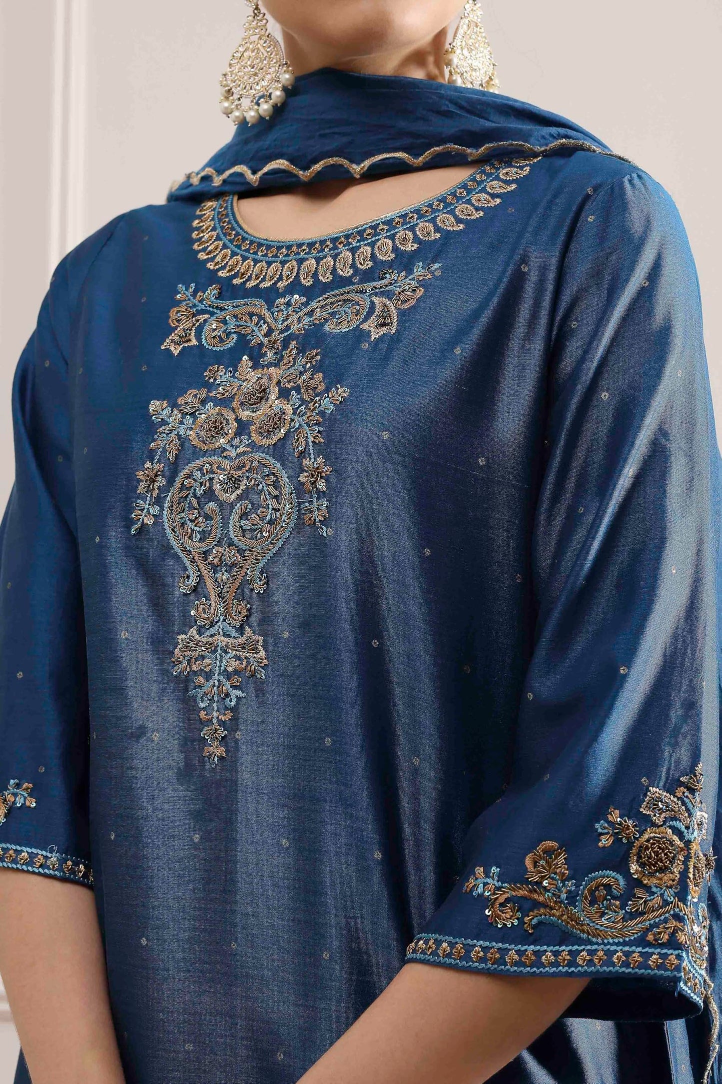 BIBA womens Kurta, Bottom, Dupatta