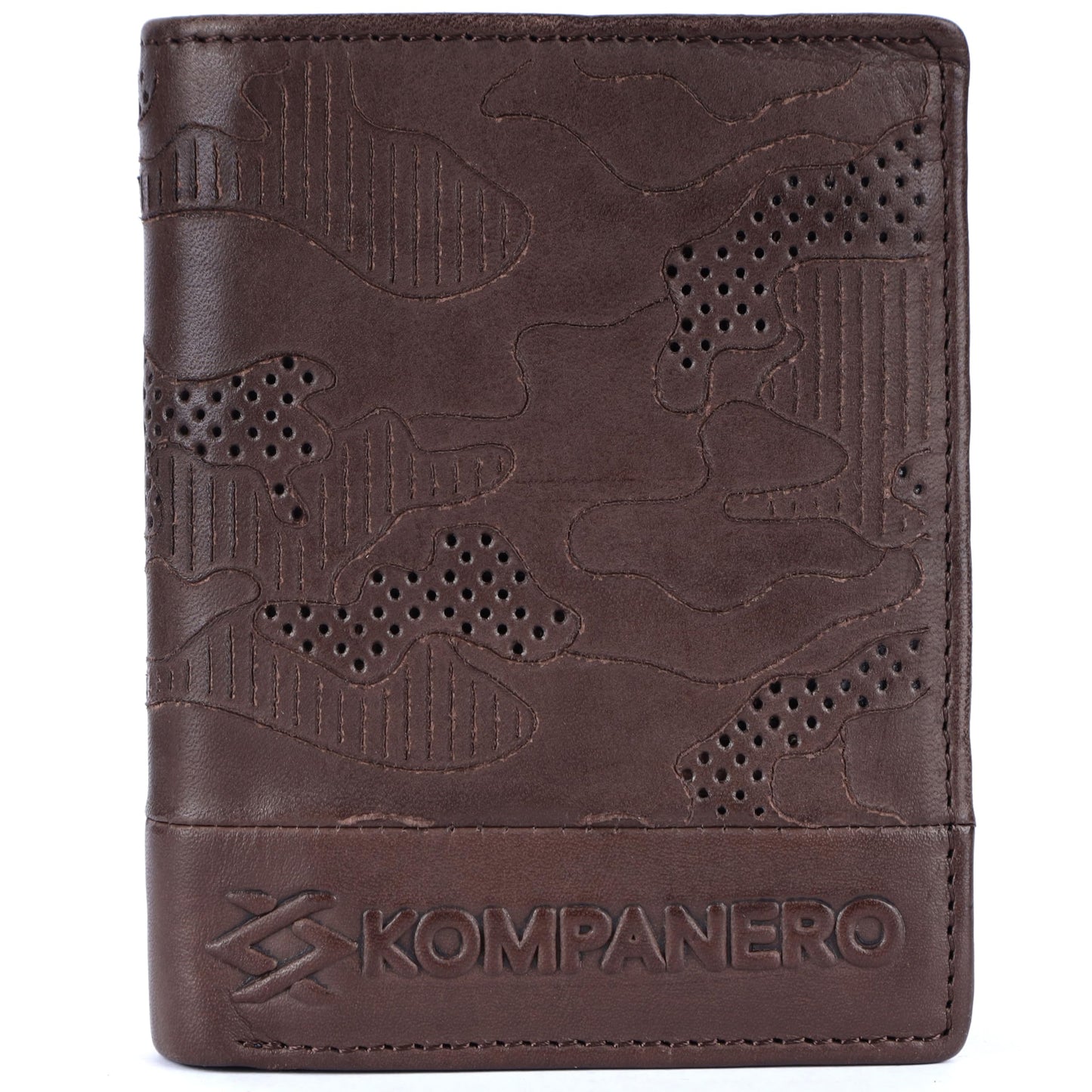 KOMPANERO Genuine Leather Wallet (C-13224-DARK Brown)