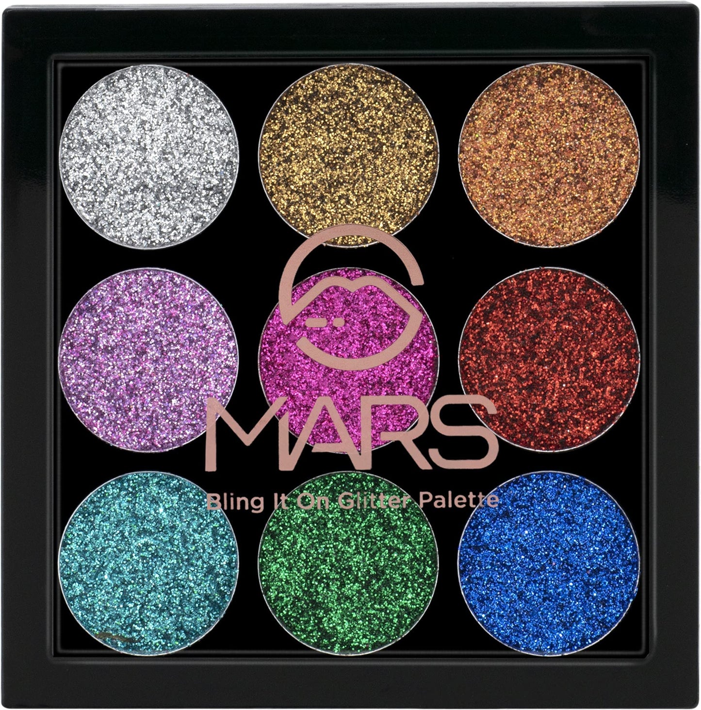 MARS Bling It On Glitter Eyeshadow Palette Shimmery Finish - 01 (Multicolor)