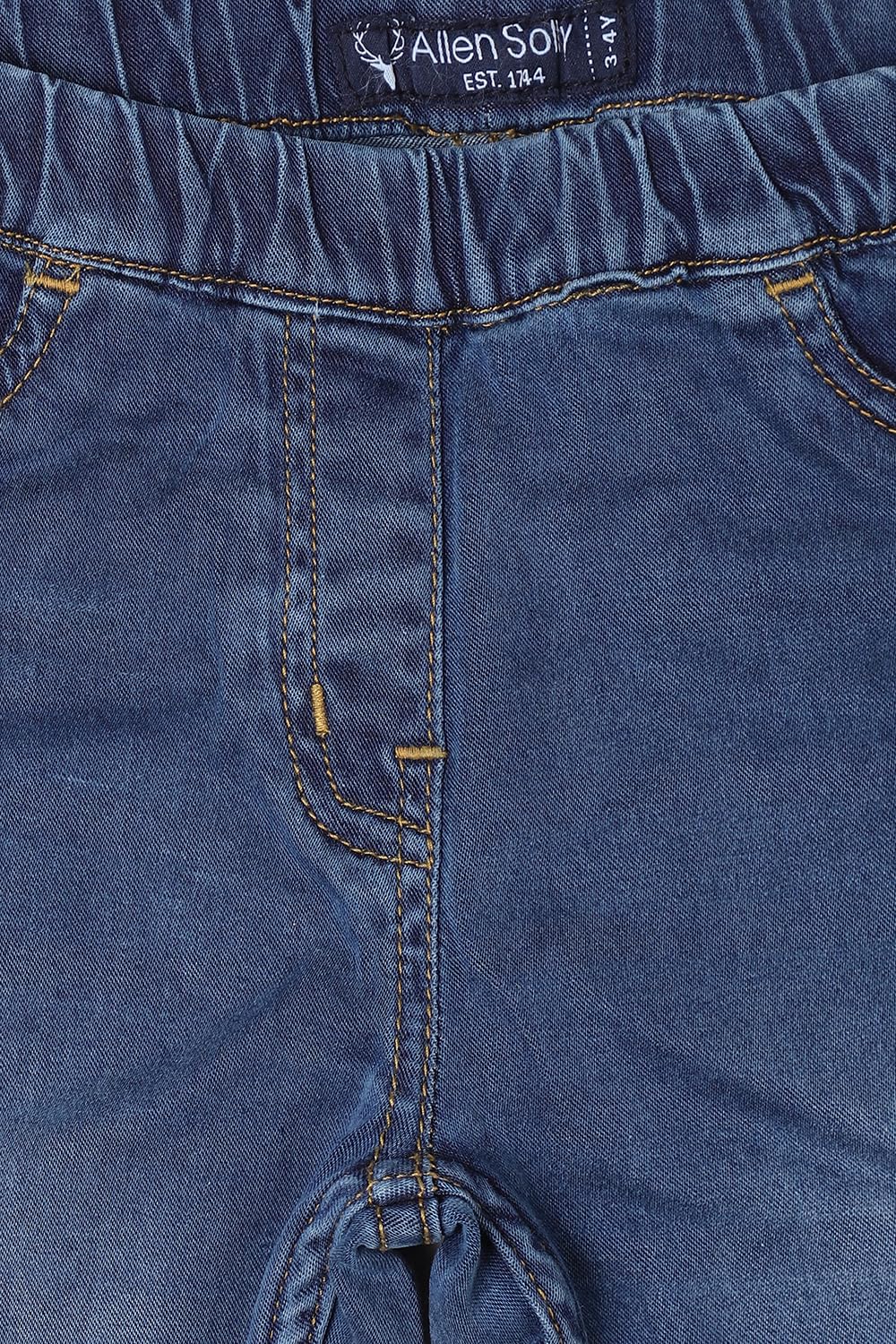 Allen Solly Girl's Regular Pants (AGDNCJEFY07015_Navy_7-8 Years)