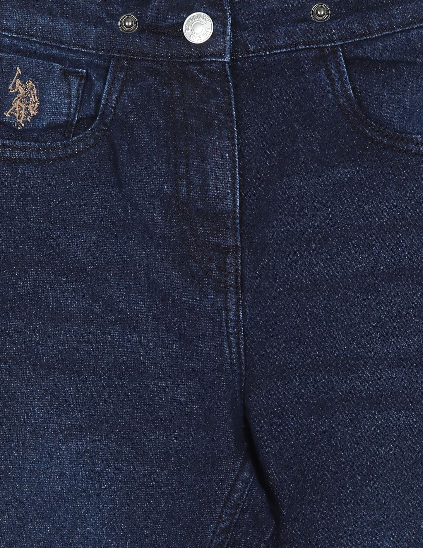 U.S. POLO ASSN. Girl's Regular Jeans (UGJEN0089_DK. Blue_S)
