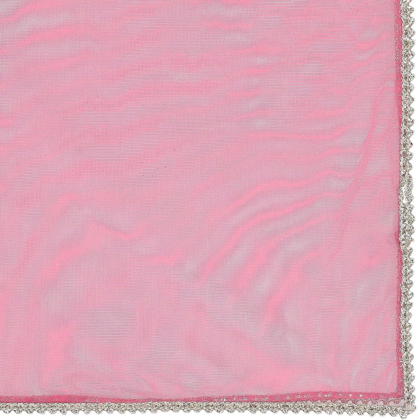 Biba Girl's Cotton Kurta, Bottom, Dupatta (KWPAISLEY6394SS25PNK_Pink