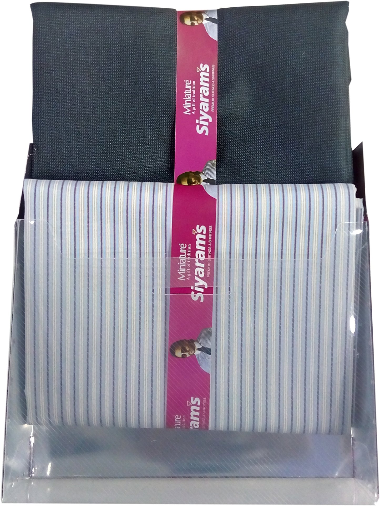 Siyaram's Men's SolidUnstitched 2.25 M Trouser And Shirt Fabric Combo (Multicolour, Free Size), Synthetic