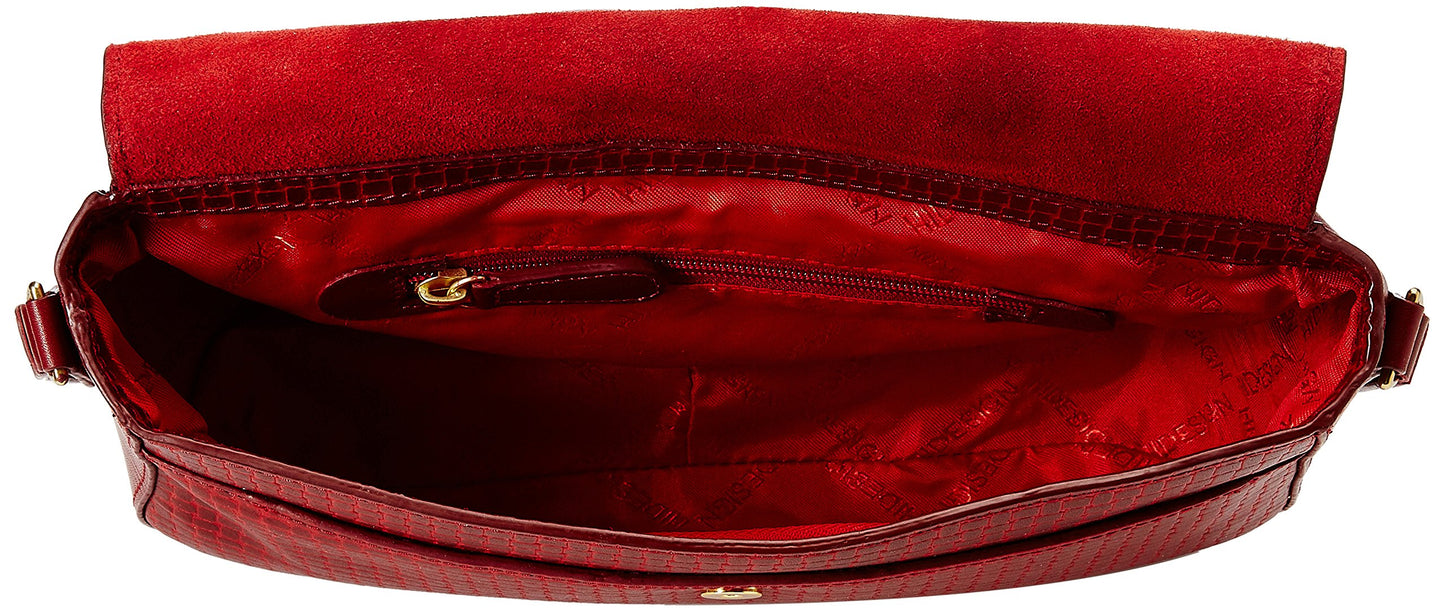 Hidesign womens EE VENUS I Large Red Marsala II Crossbody