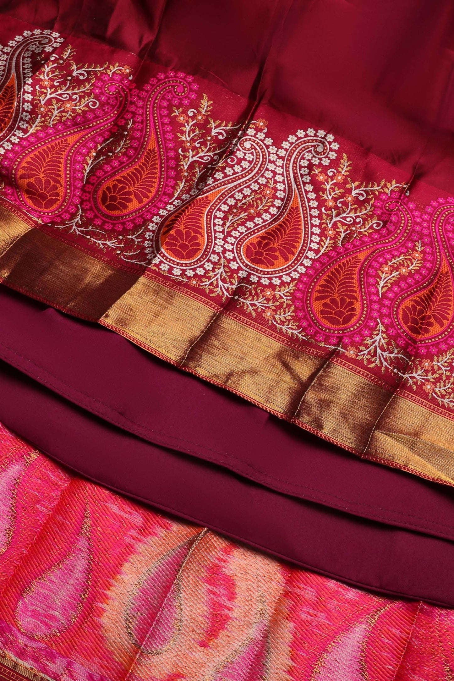 Traditional South India Half Saree for Womens (Purple)