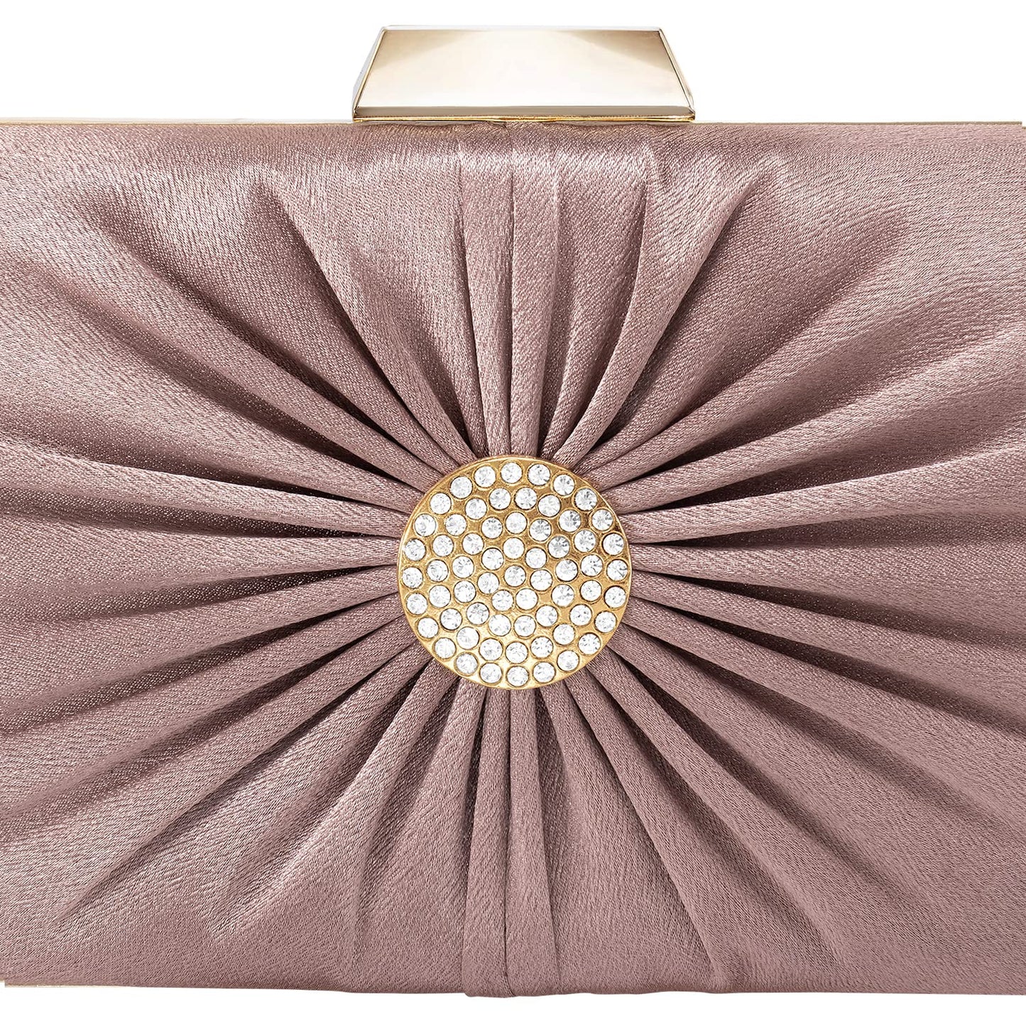 Peora Pink Clutch Purses for Women Wedding Handmade Evening Handbags Party Bridal Clutch (C17PK)