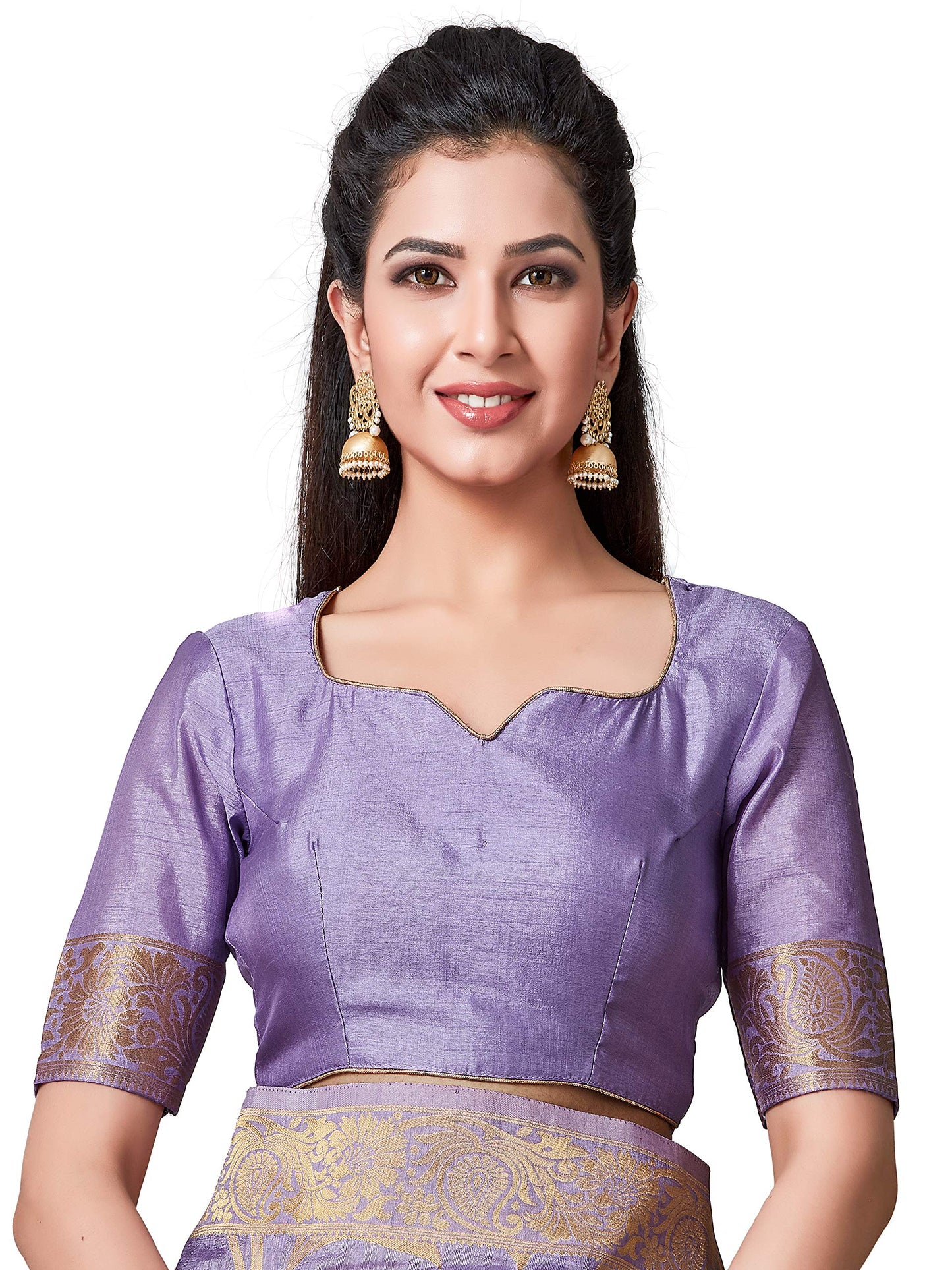MIMOSA Kanjivaram Style Art silk saree Color: Lavender