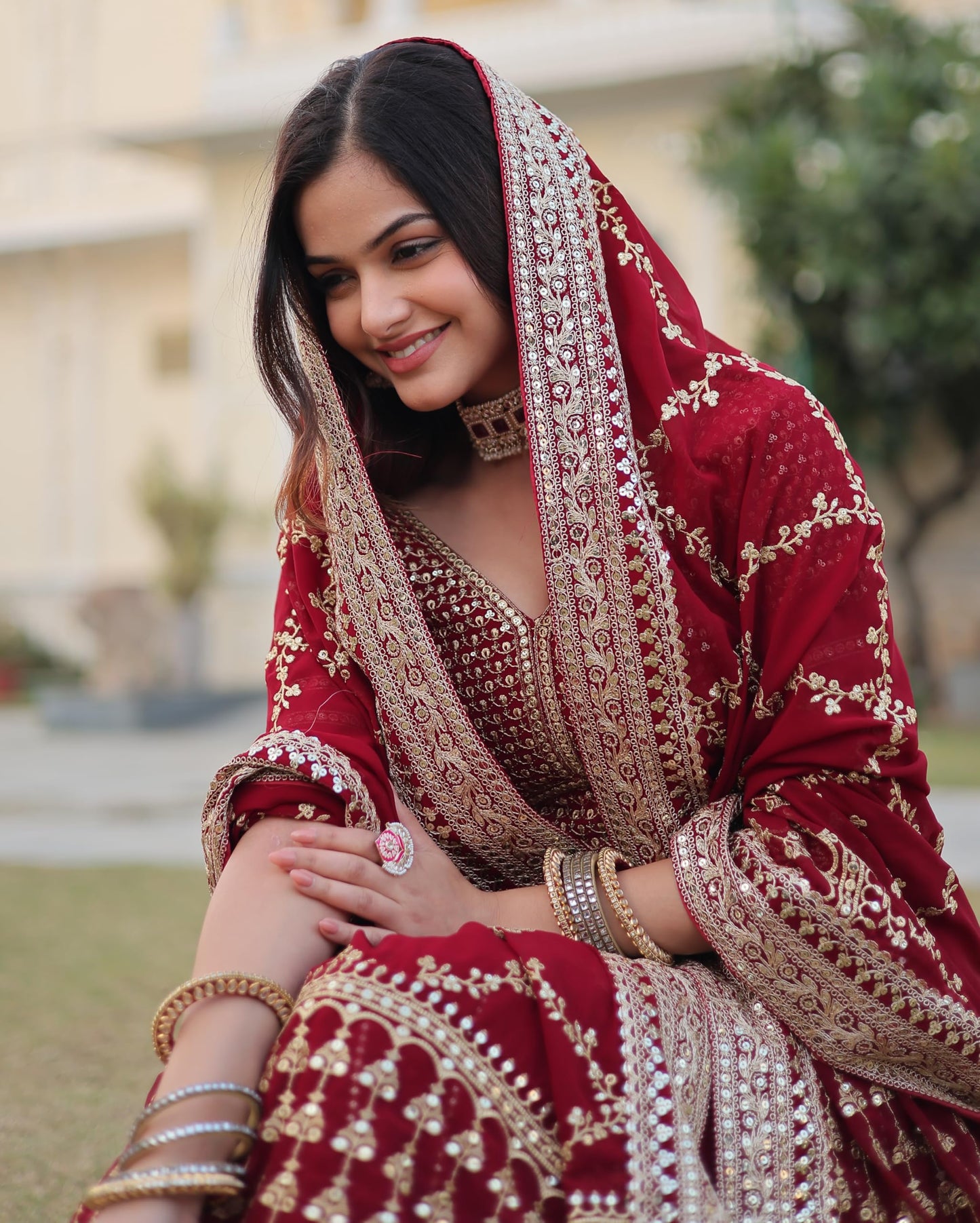 Fashion Basket Faux Blooming With Heavy Sequins Zari Embroidered work Lehenga Choli Set for Women