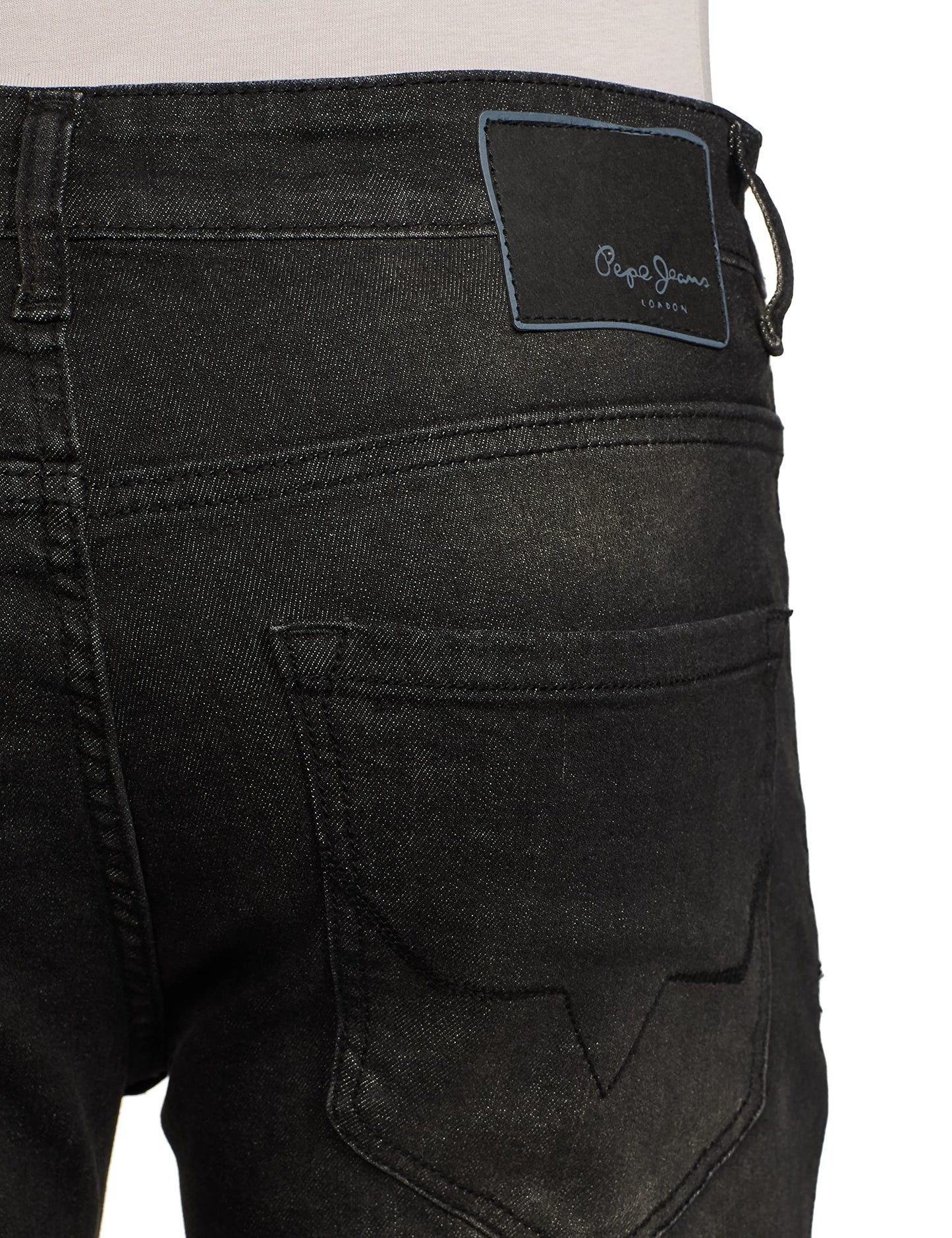 Pepe Jeans Mens Straight Jeans (PM206800A541_Black 1_38)