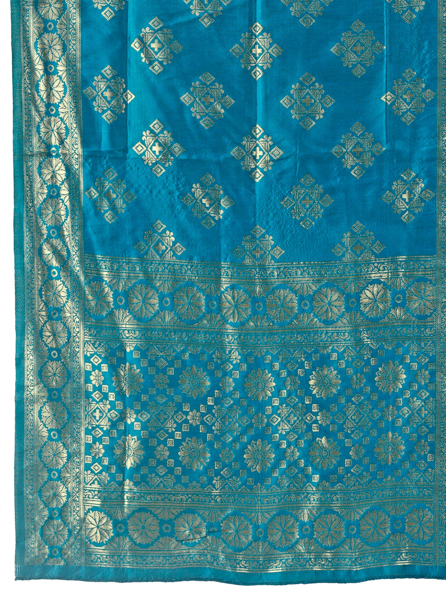 SWAMI STUDIO traditional womens wear banarasi silk lehenga choli (N.BLUE FIROZI)