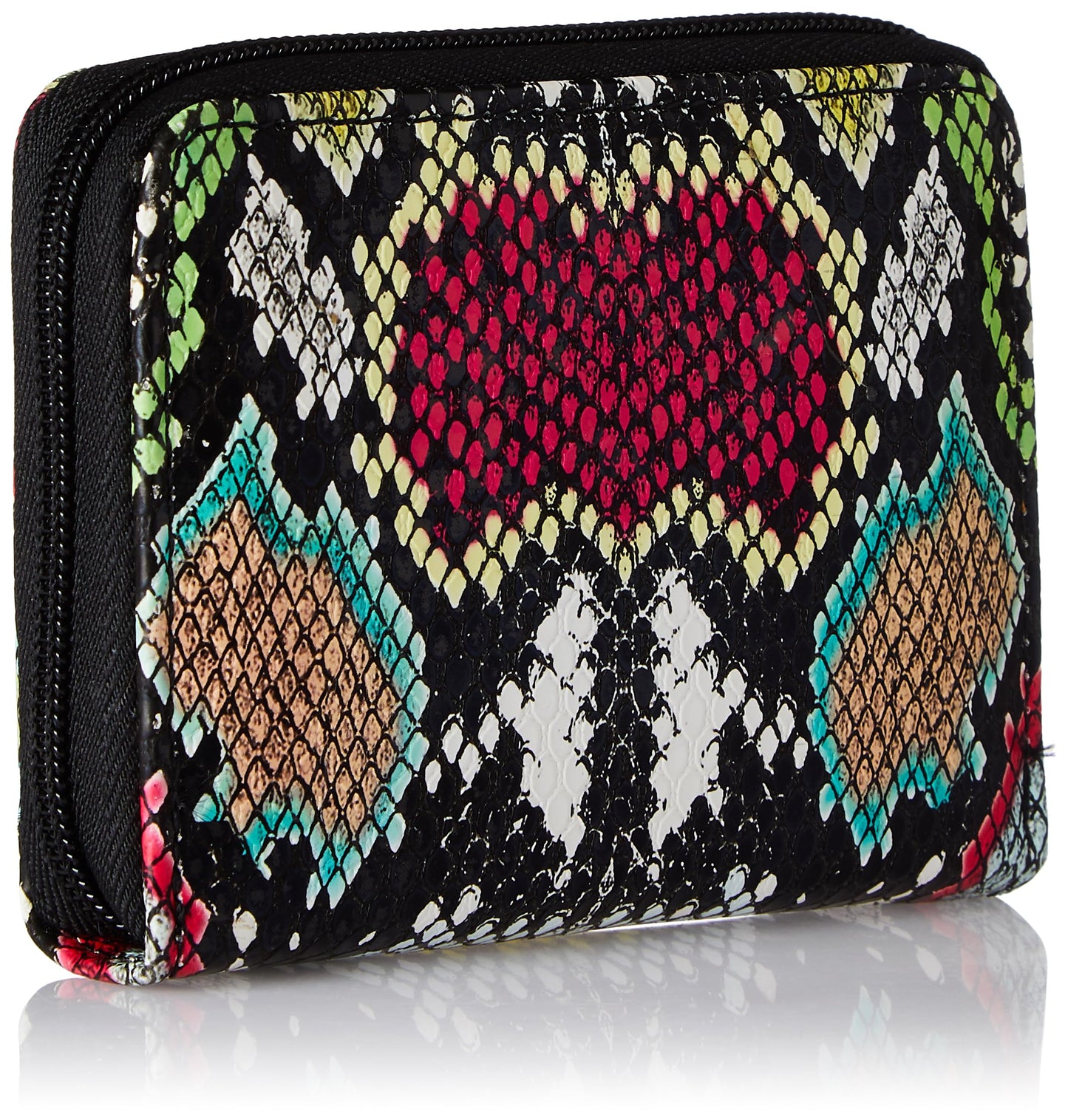 Caprese Hilda Women’s Zip Around Wallet, Small | Snake Print Faux Leather Wallet with Zip Closure | Single Compartment & Card Slots | Elegant Design for Casual & Special Occasions (Multicolor)