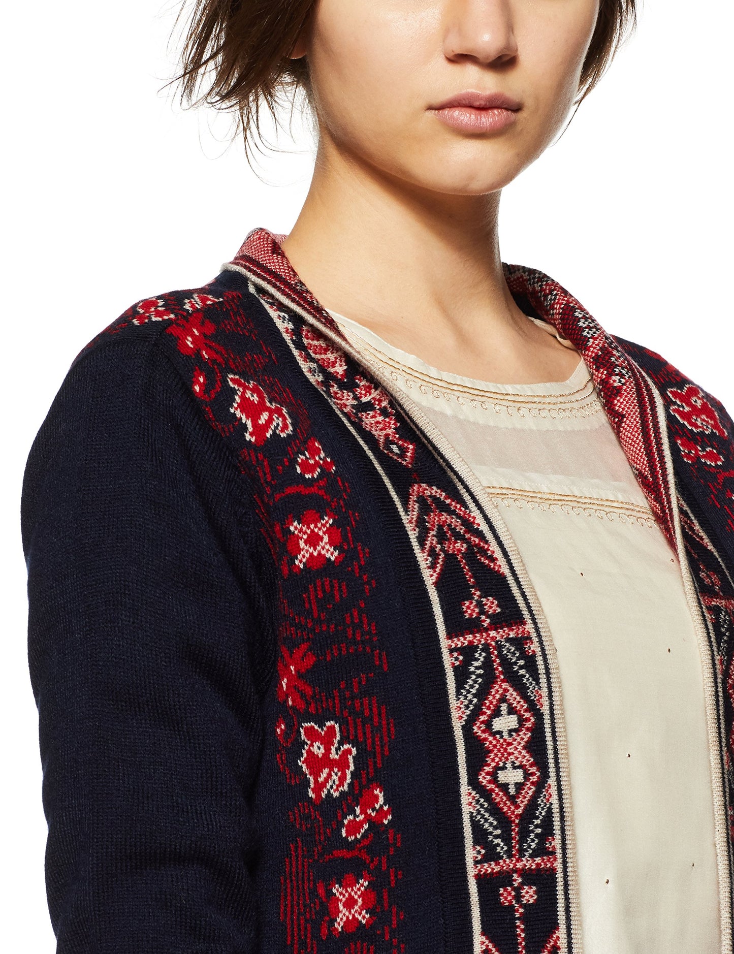 W for Woman Women's Ethnic Cardigan (17NO65261-66297_Blue_WG)