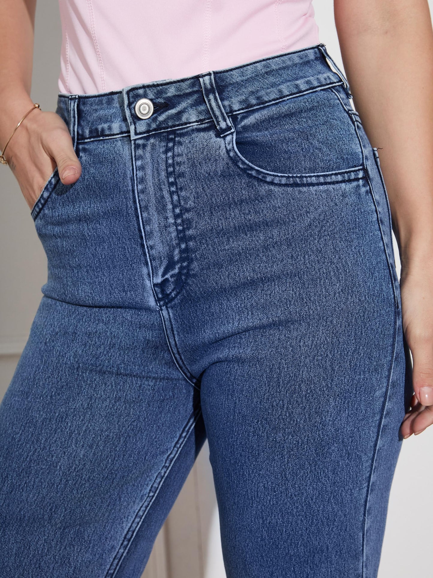 Miss Chase Womens Wide-Leg High Rise Regular-Length Stretchable Denim Jeans (MCSS24DEN79-03-542-38, Charcoal Blue, 38)