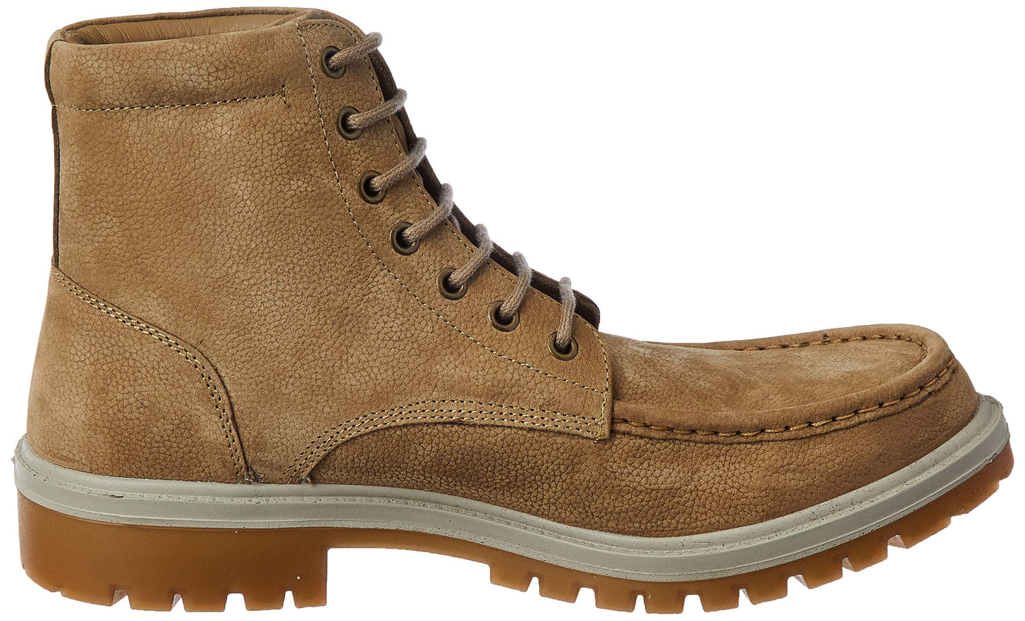 Woodland Men's Khaki Leather Boots-7 UK (41 EU) (GB 2660117ONW)