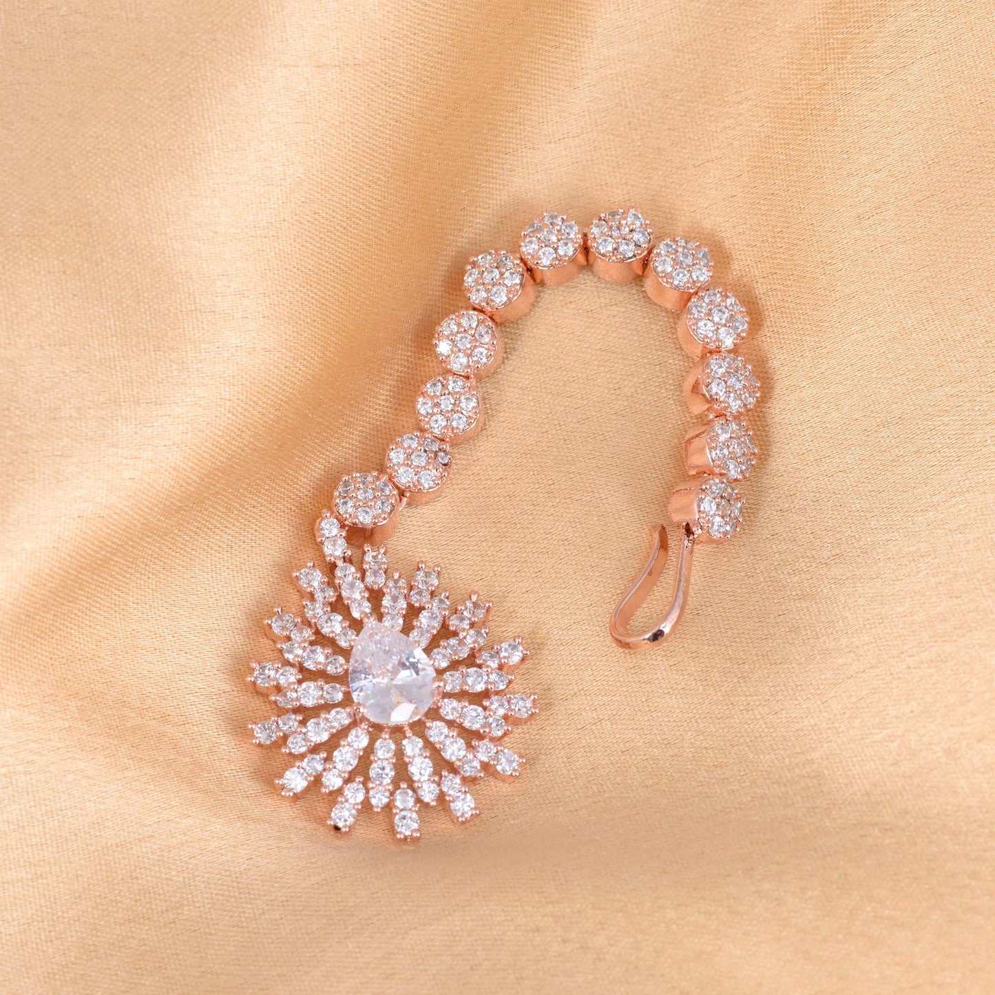 Saraf RS Jewellery-Drop-shaped Maang Tikka Handcrafted and stylish for Women & Girls