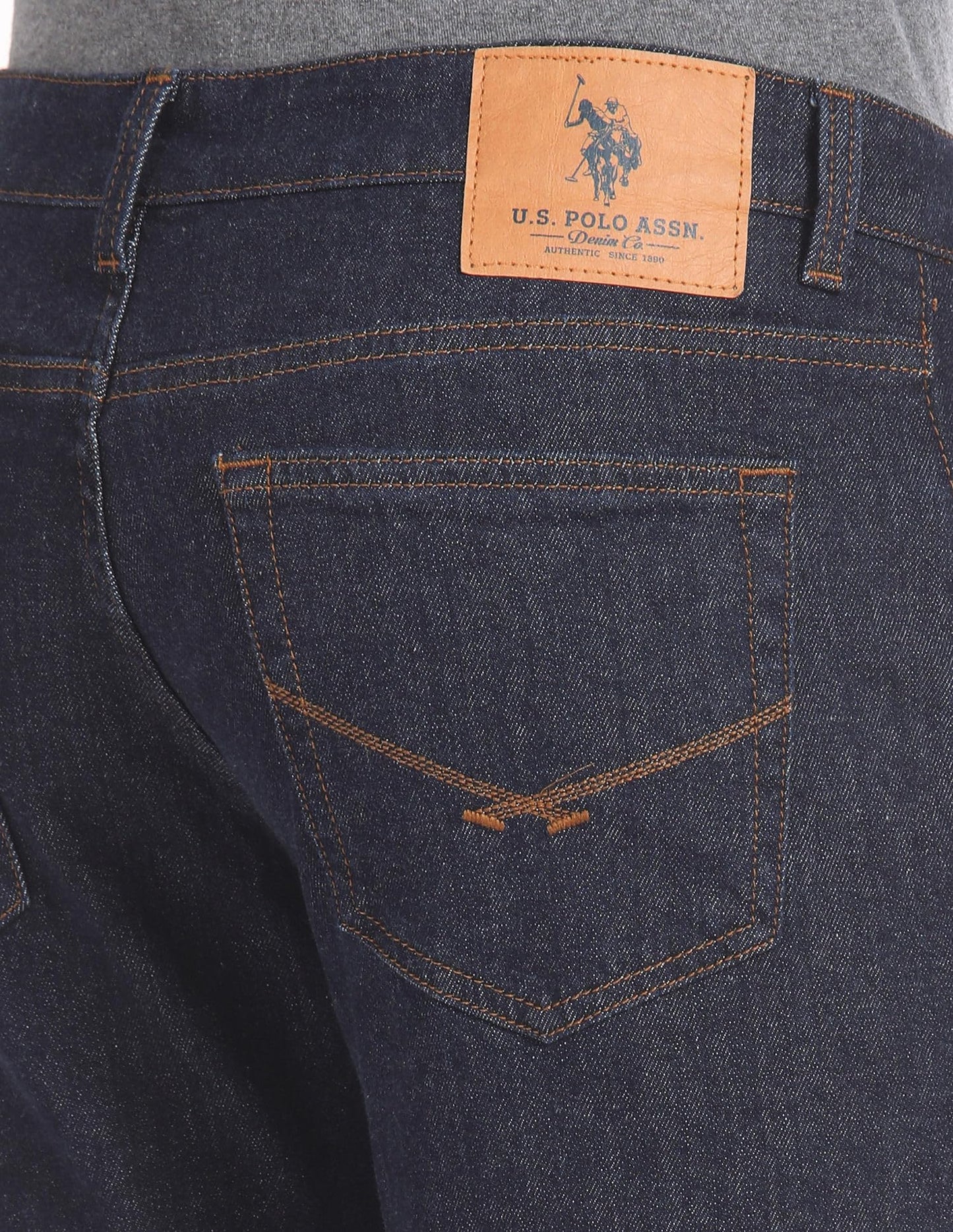 U.S. POLO ASSN. Men's Slim Mid Rise Jeans (UDJENO1281 Blue, 32