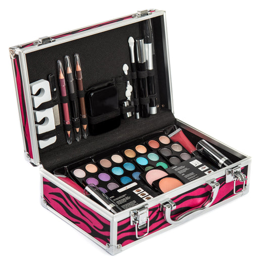 Vokai Makeup Kit Gift Set - 24 Eye Shadows, 4 Eye Shimmer Creams, 1 Lip Liner Pencil, 3 Lipsticks, 12 Lip Glosses, Blush, Eye liner pencil, Face Powder, Lip Crayon, Liquid Eyeliner, Mascara