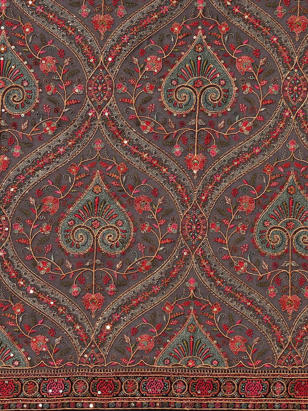 MOHEY Women's Blue Georgette Embroidery|Stone Work Saree with Blouse Piece