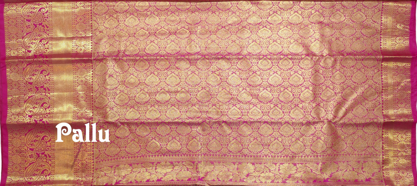 VFCollections Women's Kanchipuram Silk Pure Pattu Sarees With Blouse (Vfc177-5), Multi