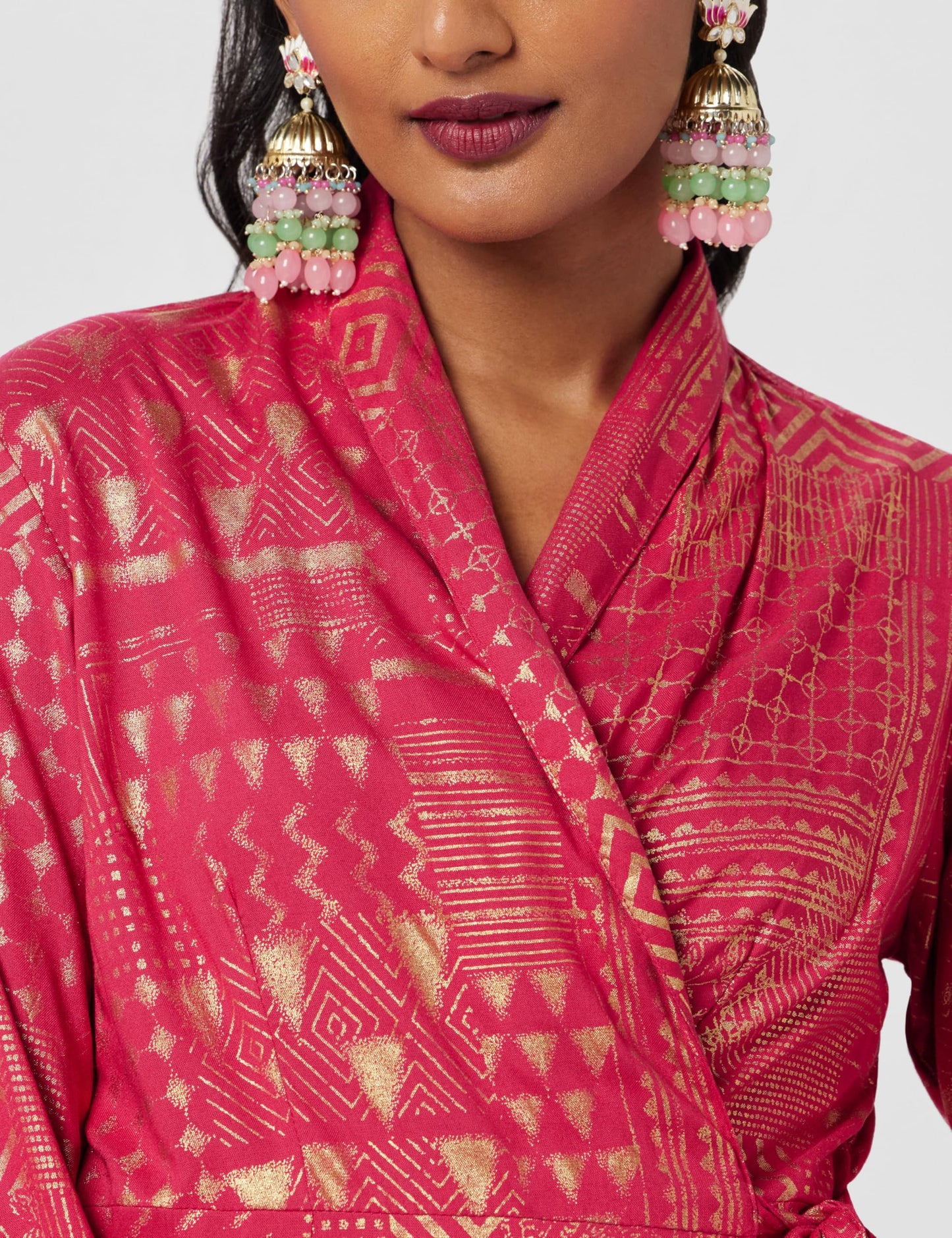 BIBA WOMEN PRINTED RELAXED MIX AND MATCH(FUSION1770_FUCHSIA_32)