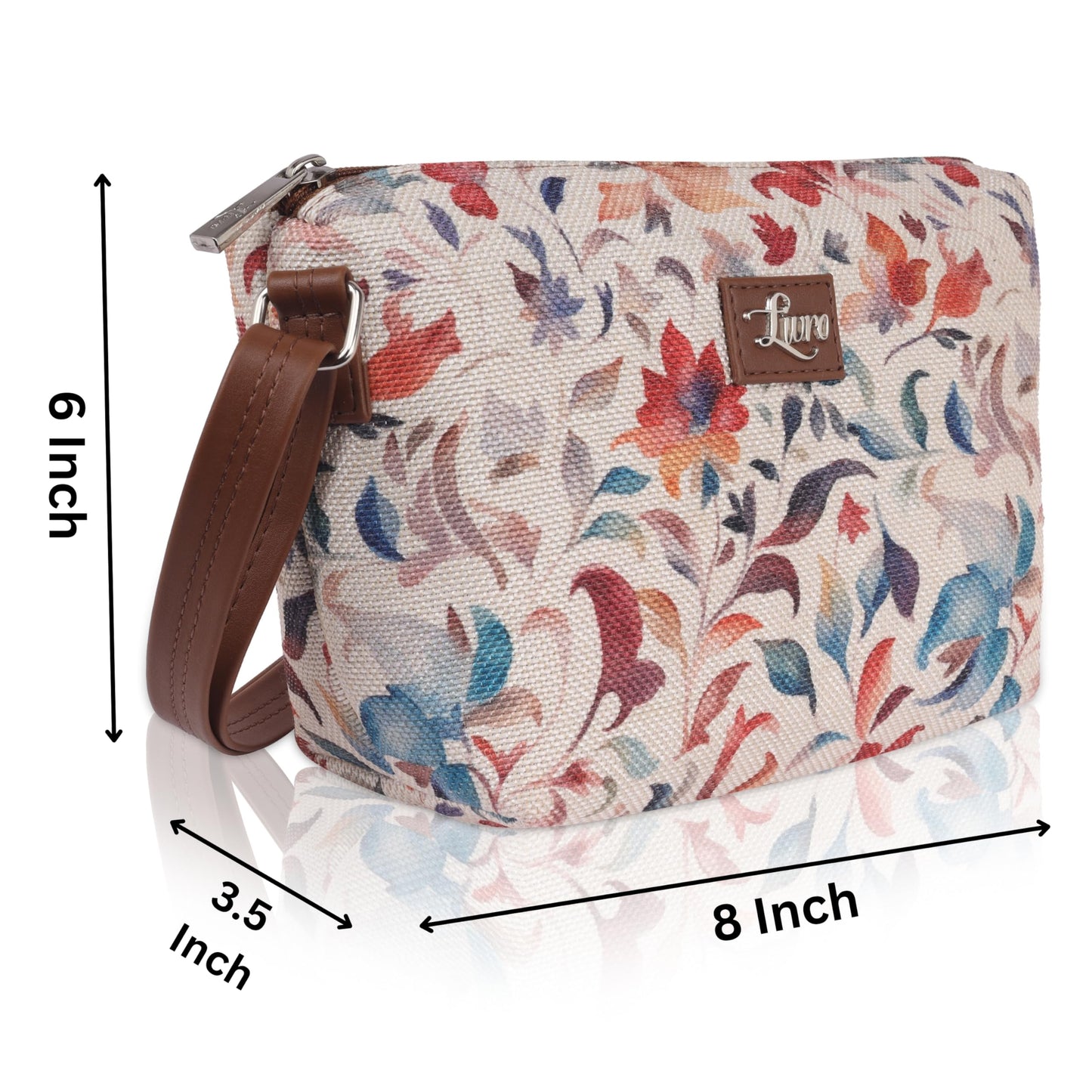 LIVRO Stylish Vegan Leather Sling Bag for Women – Latest Trendy Crossbody Sling Bag for Girls | Lightweight & Durable slingbag for Everyday Casual Use, Travel & Outings | LV Carry Bag
