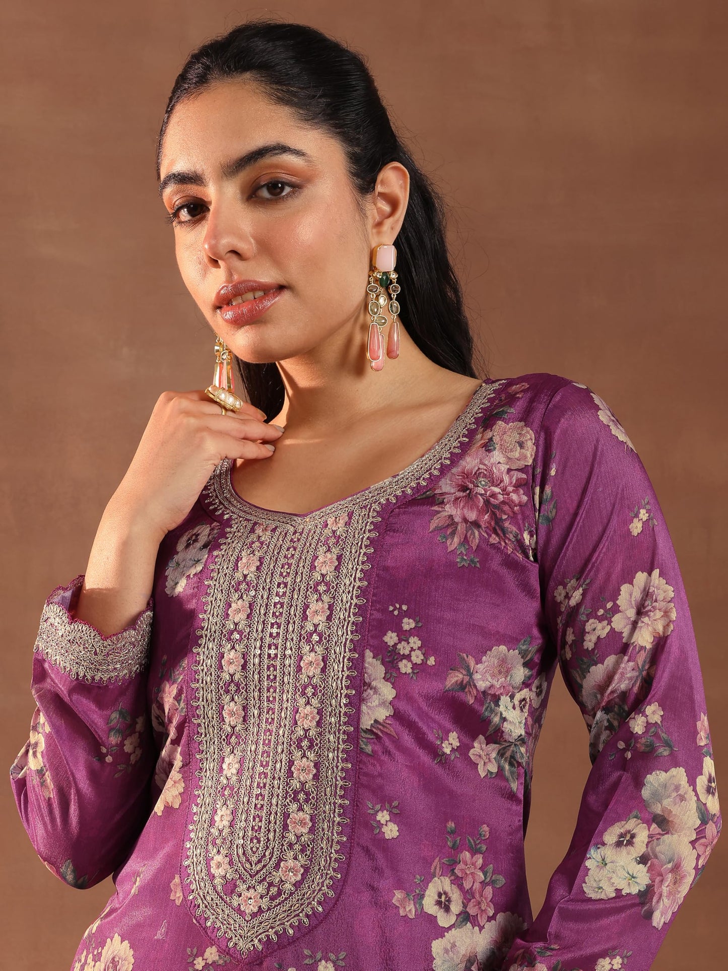 Libas Women's Silk Blend Kurta Set (49499