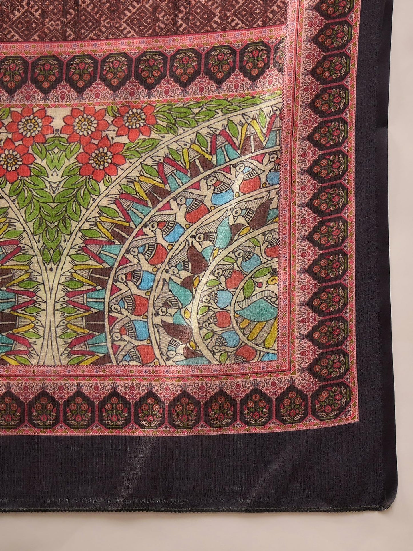 InWeave Mandarin Collar Straight Kurta with Palazzos & Dupatta