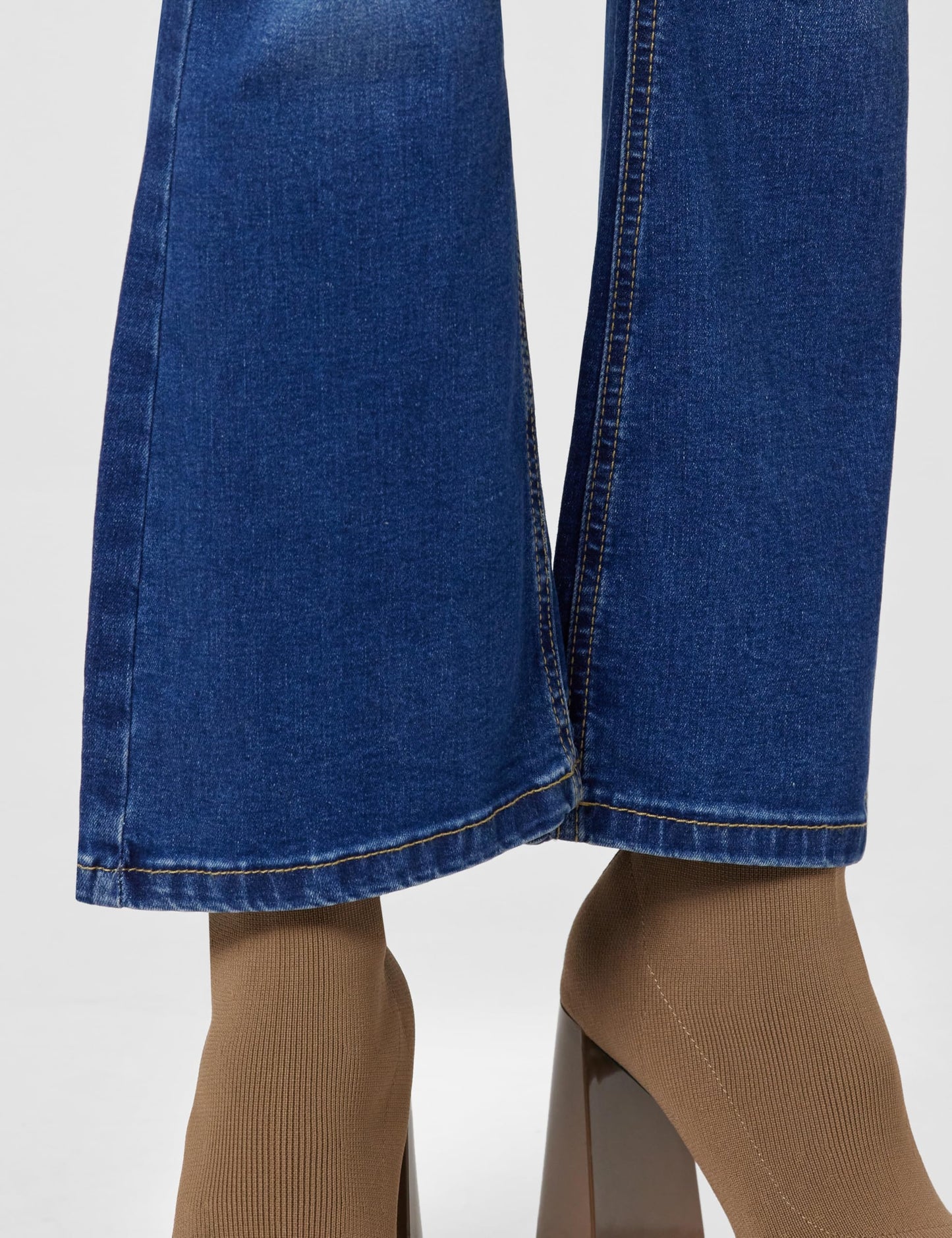 Pimlico Blue Mid Waist Flared Jeans