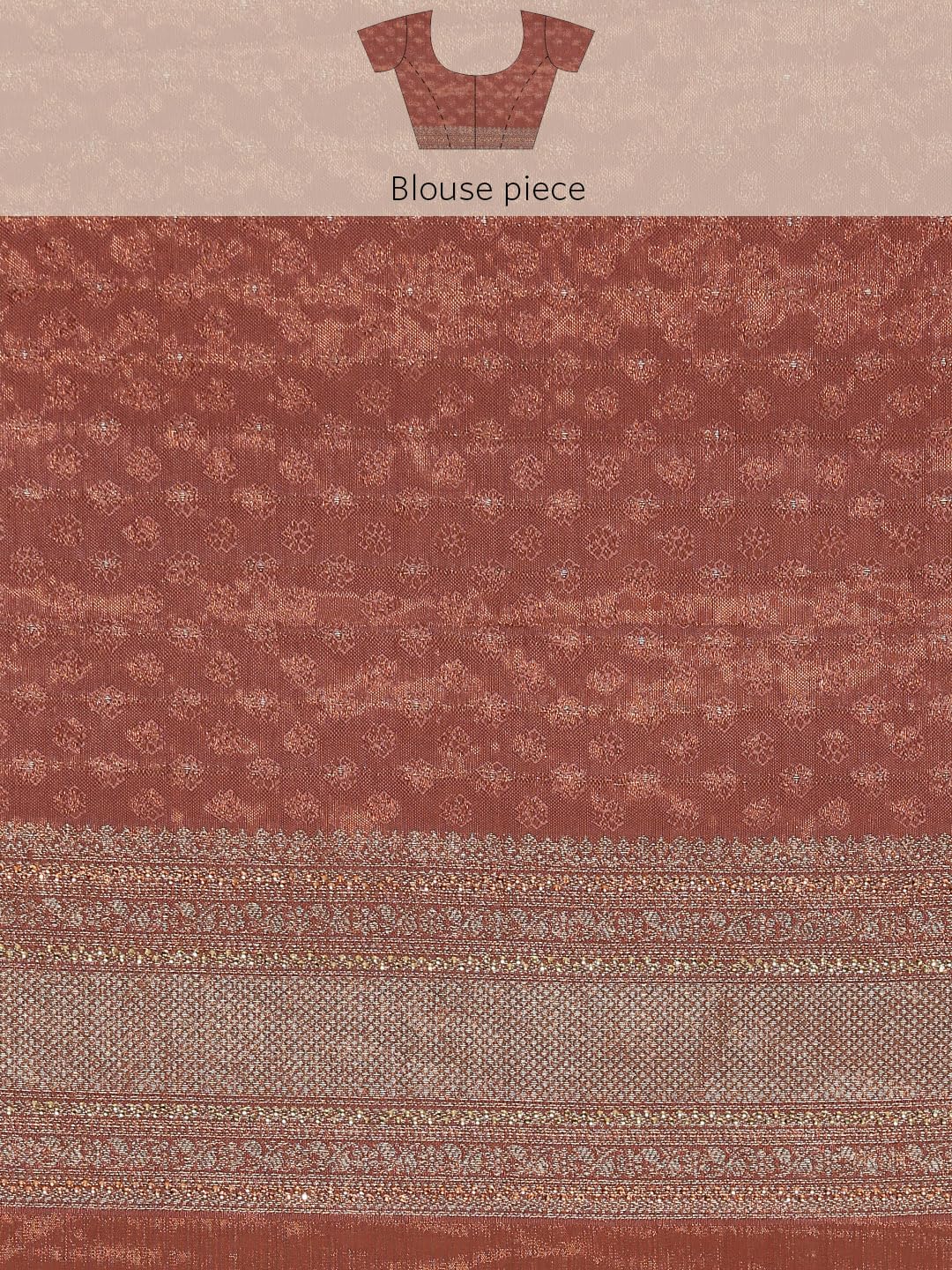 MOHEY Women's Art Silk Stone Work|Zari Saree (Dusty Pink)