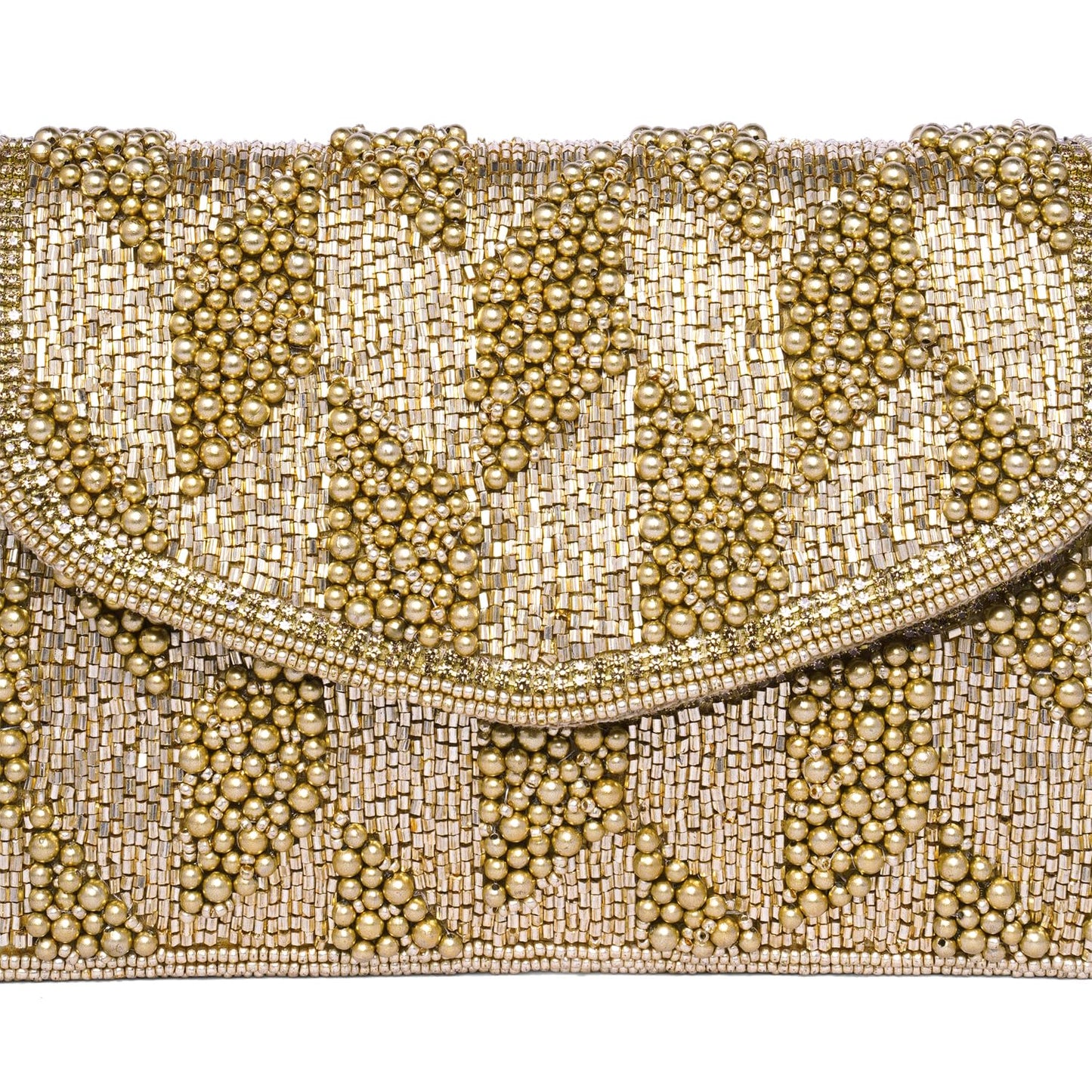 Peora Gold Clutch Purses for Women Handmade Evening Sling Handbag Stylish Bridal Fashion Clutch Bag for Girls (C158G)