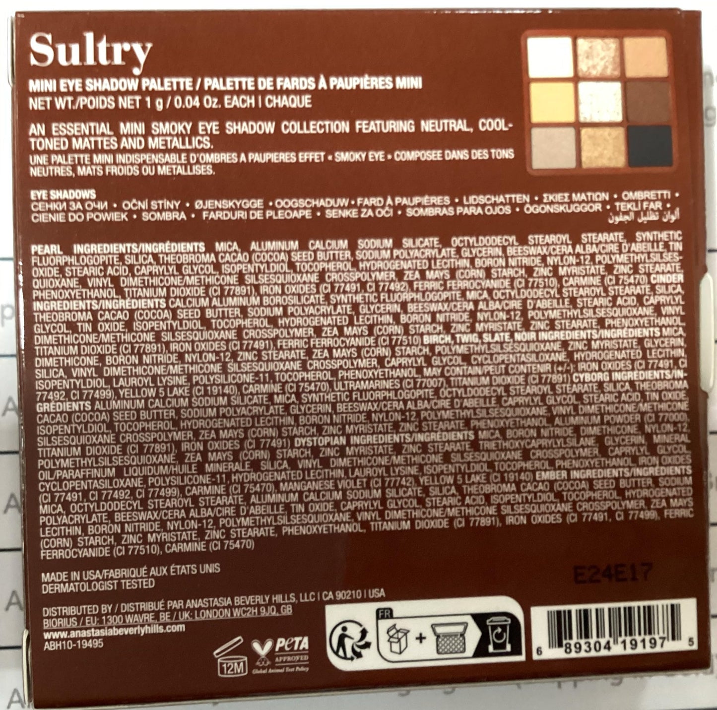 Anastasia Beverly Hills Sultry Palette -Mini