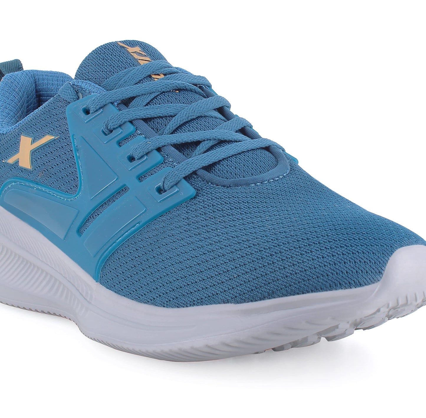 SPARX Mens SX0719G T. Blue Gold Running Shoe - 8 UK(SX0719G)
